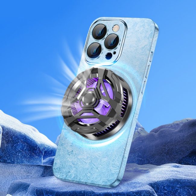Quạt tản nhiệt điện thoại sò lạnh từ tính S25 Pro Led Gaming hỗ trợ tăng FPS Game Mobile Liên Quân Pubg Free Fire