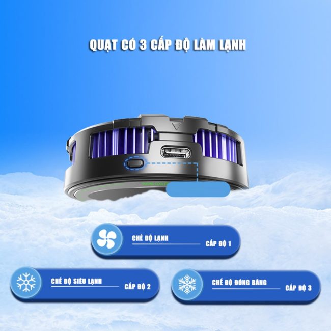 Quạt tản nhiệt điện thoại sò lạnh từ tính S25 Pro Led Gaming hỗ trợ tăng FPS Game Mobile Liên Quân Pubg Free Fire