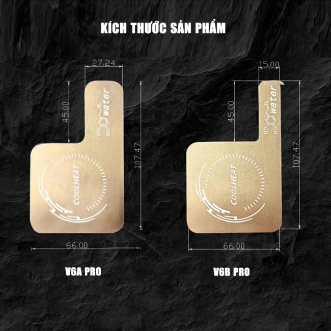Tấm đồng tản nhiệt từ tính có lõi ống chất lỏng dẫn nhiệt hiệu suất cao V6 Pro dùng cho điện thoại di động quạt tản nhiệt sò lạnh