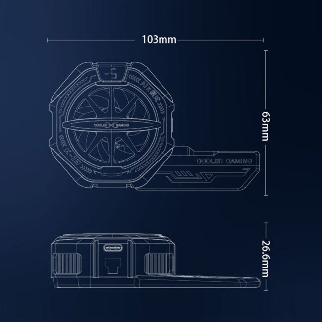 Quạt tản nhiệt điện thoại sò lạnh từ tính K13 Max chỉnh nhiệt AI Led RGB hiển thị nhiệt độ công suất 15W có ngàm kẹp rời