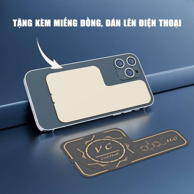 Tấm đồng tản nhiệt từ tính cấu trúc mao dẫn chất lỏng hiệu suất cao V8 Pro Max dùng cho quạt tản nhiệt điện thoại sò lạnh
