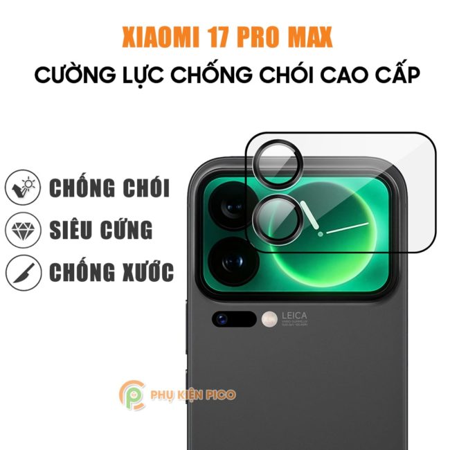 Kính cường lực màn hình phụ và camera Xiaomi 17 Pro Max full màn hình chống chói AR Anti-Reflection chống trầy xước va đập