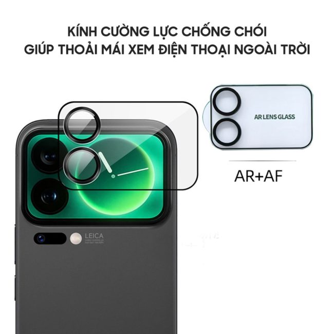 Kính cường lực màn hình phụ và camera Xiaomi 17 Pro Max full màn hình chống chói AR Anti-Reflection chống trầy xước va đập