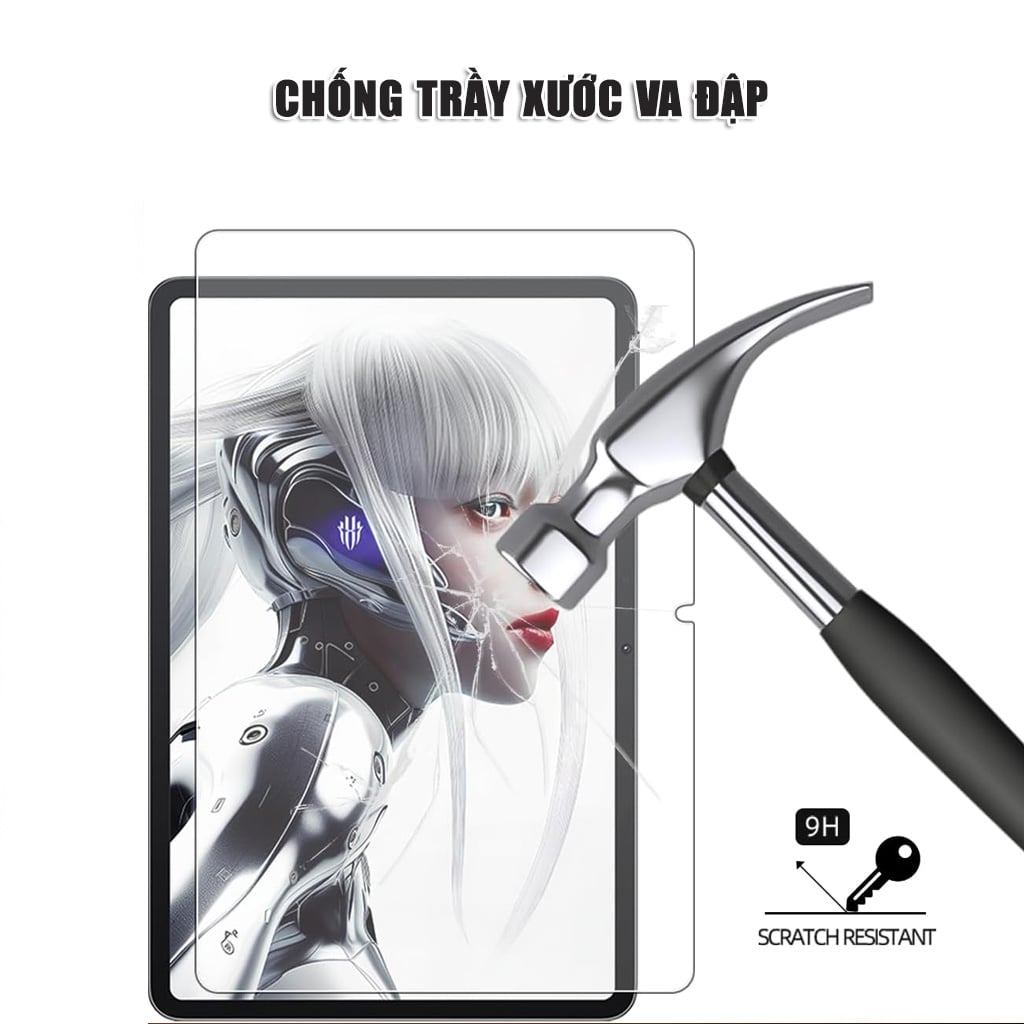 Kính cường lực Nubia Pad Pro full màn hình chính hãng Smart Devil có khung hỗ trợ dán