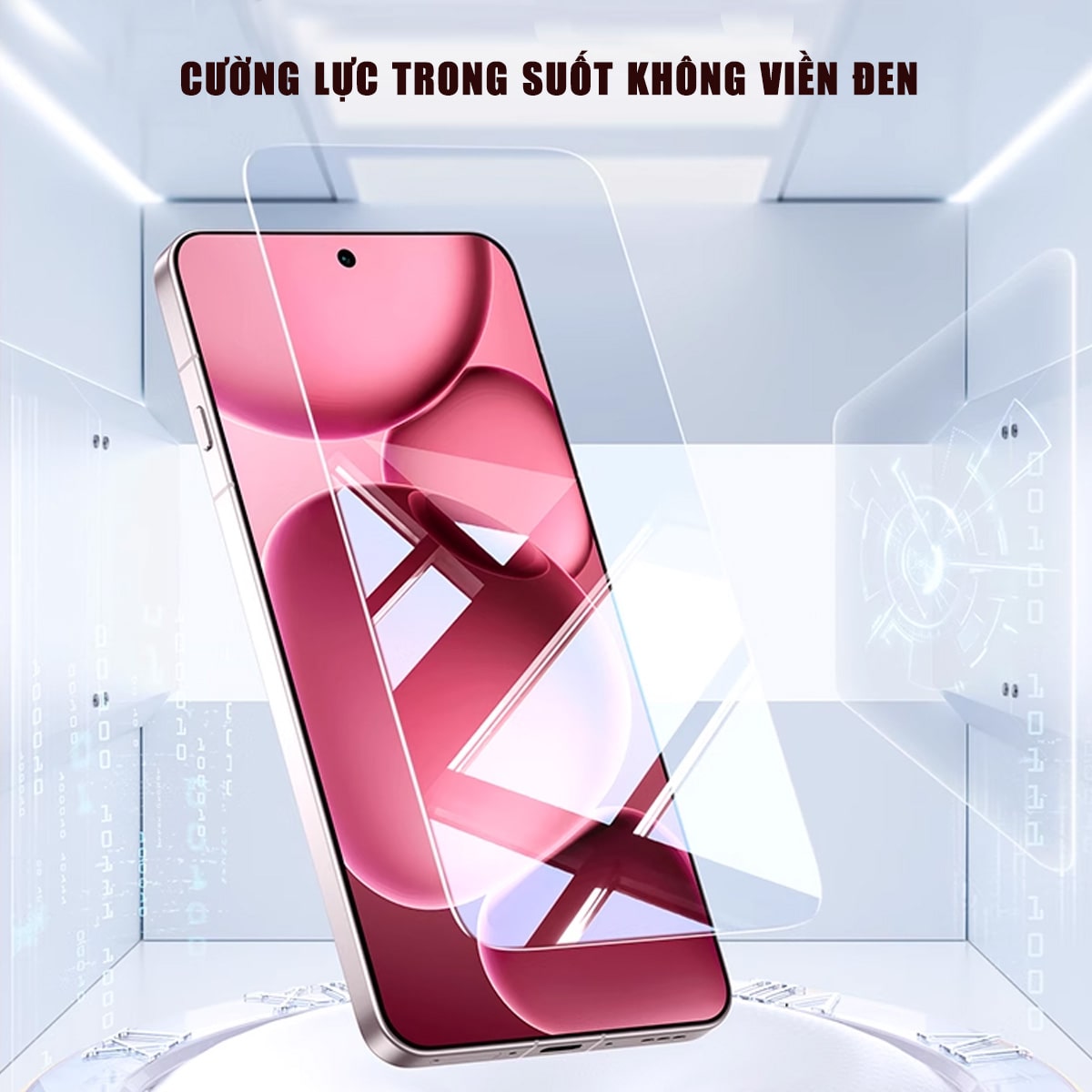 Kính cường lực Oppo Find X9 Pro trong suốt không viền full màn hình Smart Devil có khung hỗ trợ dán