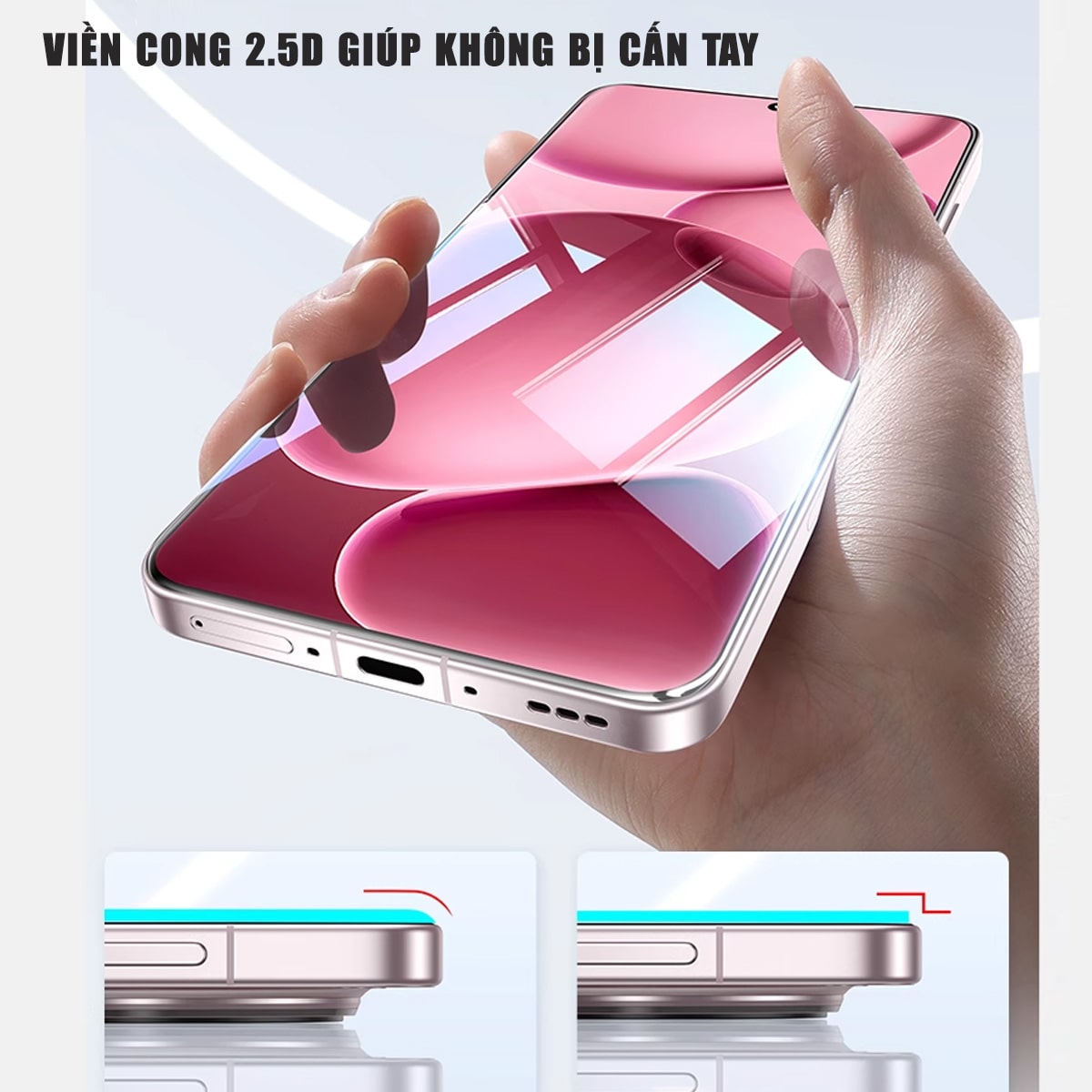 Kính cường lực Oppo Find X9 Pro trong suốt không viền full màn hình Smart Devil có khung hỗ trợ dán