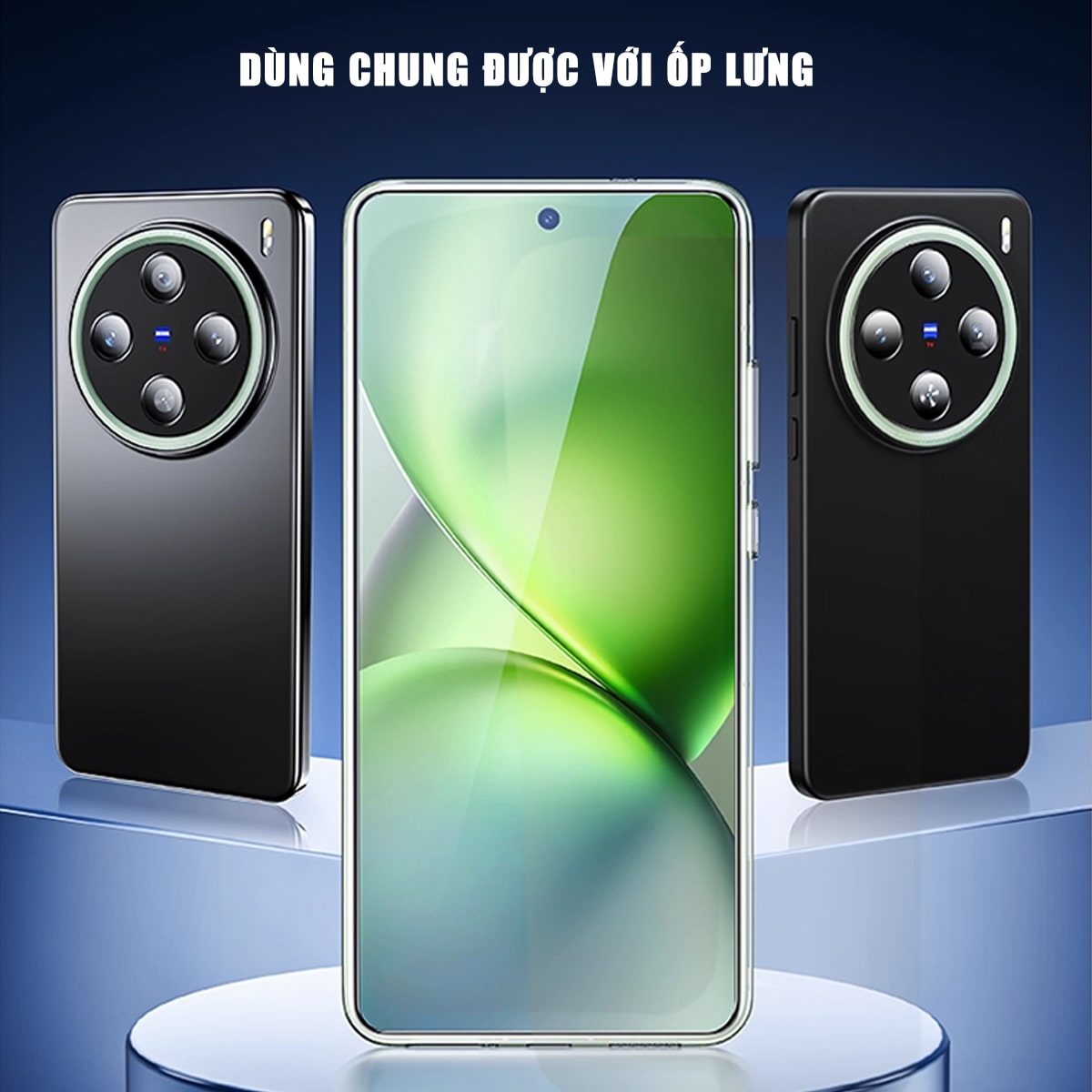 Kính cường lực Vivo X300 Pro trong suốt không viền full màn hình Smart Devil có khung hỗ trợ dán