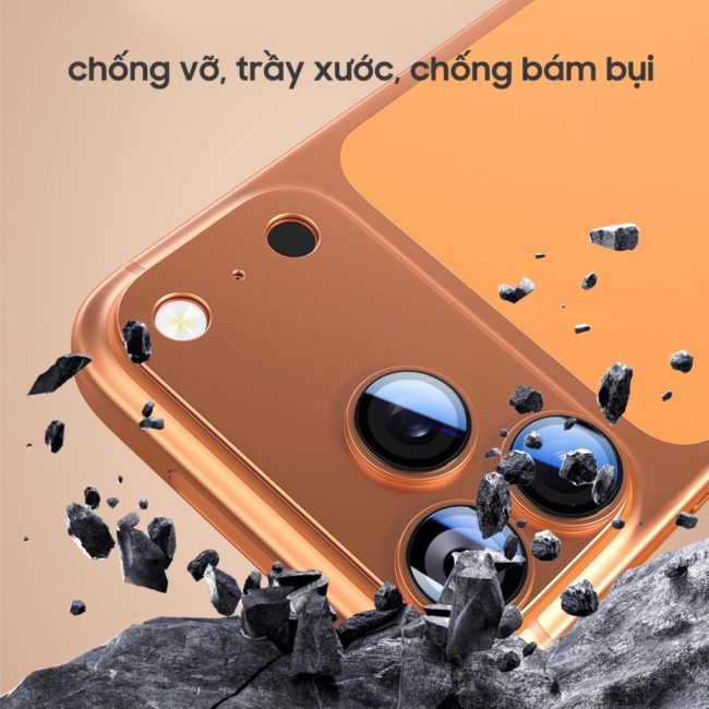 Dán camera Iphone 17 Pro khung nhôm kèm kính cường lực chống trầy xước va đập bảo vệ camera