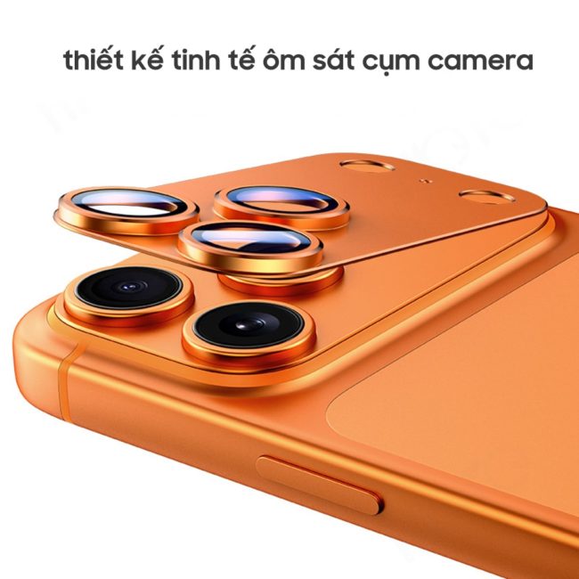 Dán camera Iphone 17 Pro khung nhôm kèm kính cường lực chống trầy xước va đập bảo vệ camera