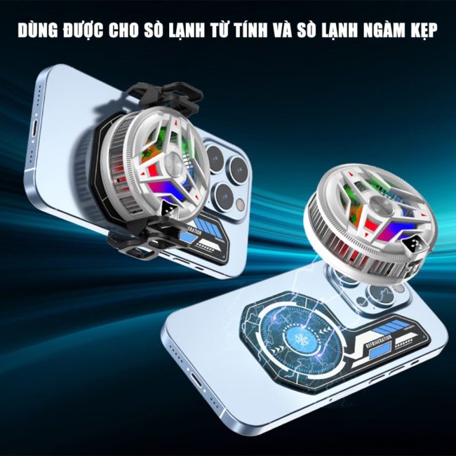 Tấm dán tản nhiệt từ tính có lõi ống chất lỏng dẫn nhiệt hiệu suất cao V7 Pro dùng cho quạt tản nhiệt sò lạnh điện thoại