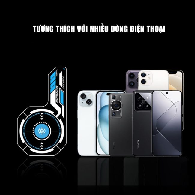 Tấm dán tản nhiệt từ tính có lõi ống chất lỏng dẫn nhiệt hiệu suất cao V7 Pro dùng cho quạt tản nhiệt sò lạnh điện thoại
