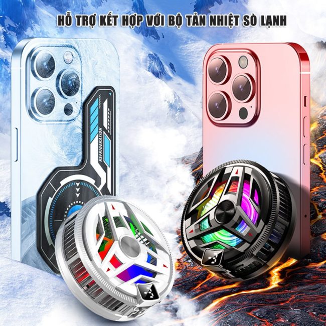 Tấm dán tản nhiệt từ tính có lõi ống chất lỏng dẫn nhiệt hiệu suất cao V7 Pro dùng cho quạt tản nhiệt sò lạnh điện thoại