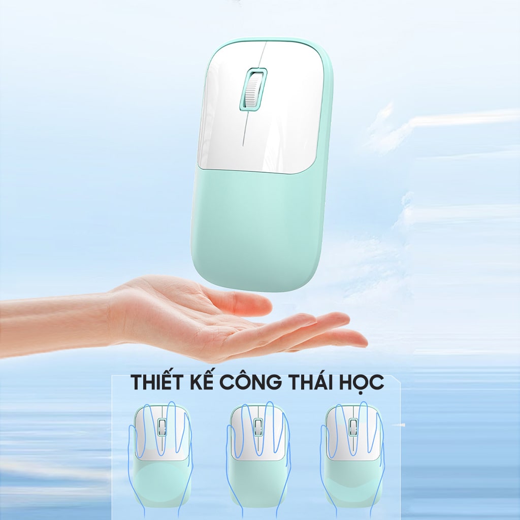 Chuột không dây C2 kết nối Wireless 2.4G pin sạc 500mAh dùng làm việc chơi game máy tính văn phòng