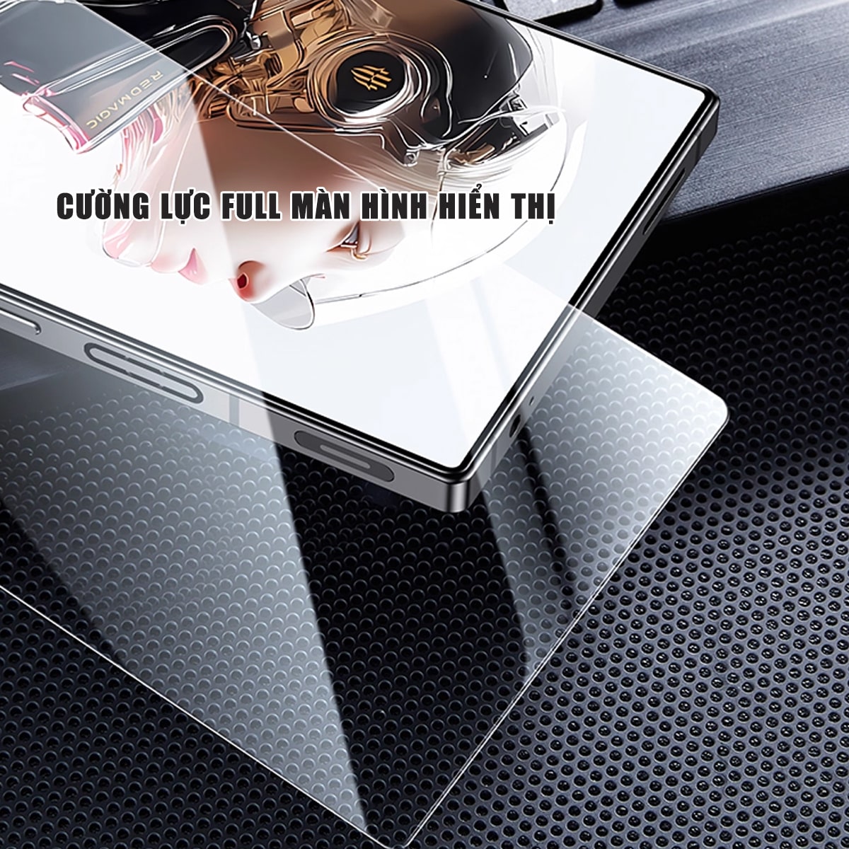 Kính cường lực Nubia RedMagic 11 Pro trong suốt full màn hãng Smart Devil có khung hỗ trợ dán