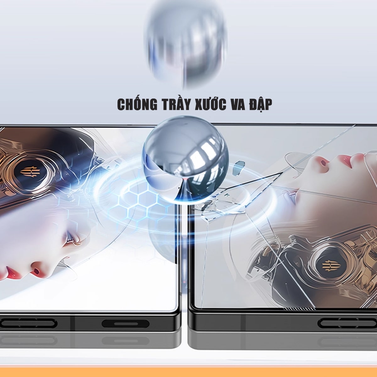 Kính cường lực Nubia RedMagic 11 Pro trong suốt full màn hãng Smart Devil có khung hỗ trợ dán