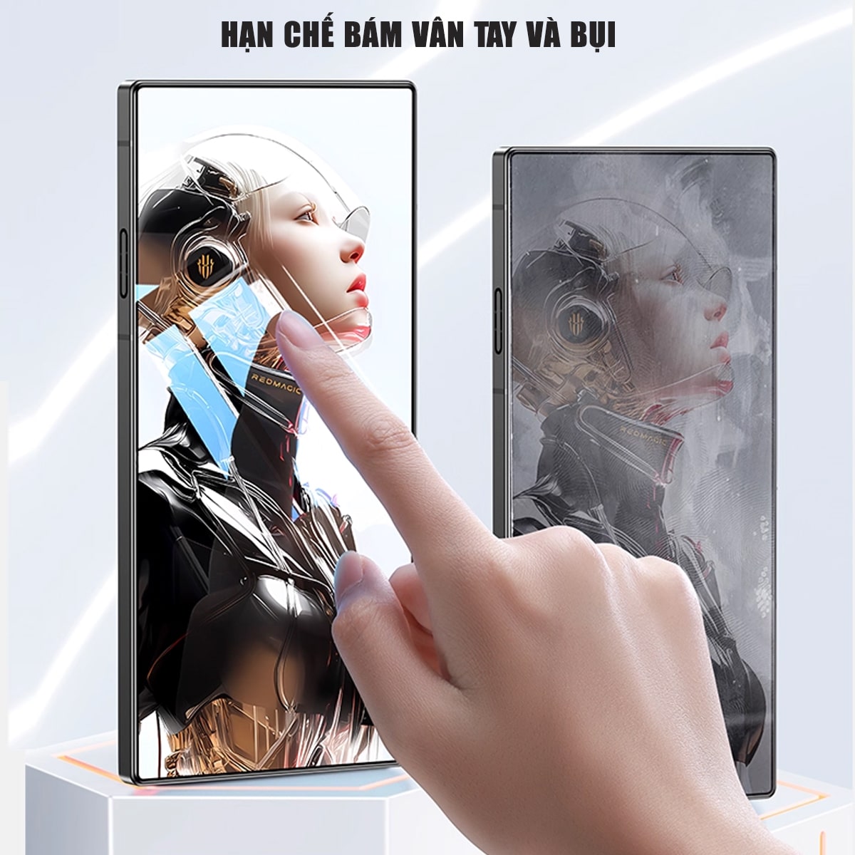 Kính cường lực Nubia RedMagic 11 Pro trong suốt full màn hãng Smart Devil có khung hỗ trợ dán