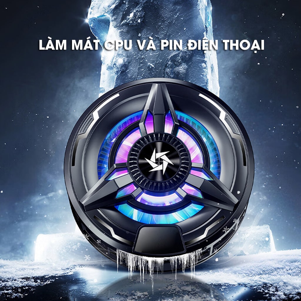 Quạt tản nhiệt điện thoại sò lạnh từ tính SL50 SE Pro đóng băng bề mặt có ngàm kẹp rời đèn Led RGB Gaming