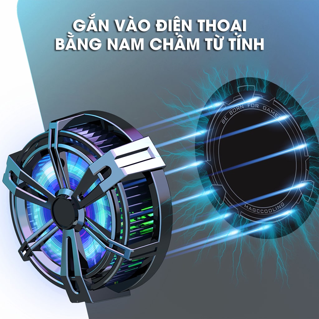 Quạt tản nhiệt điện thoại sò lạnh từ tính X12 công suất 10W Led RGB Gaming hỗ trợ tăng FPS Game Mobile Liên Quân Pubg FF