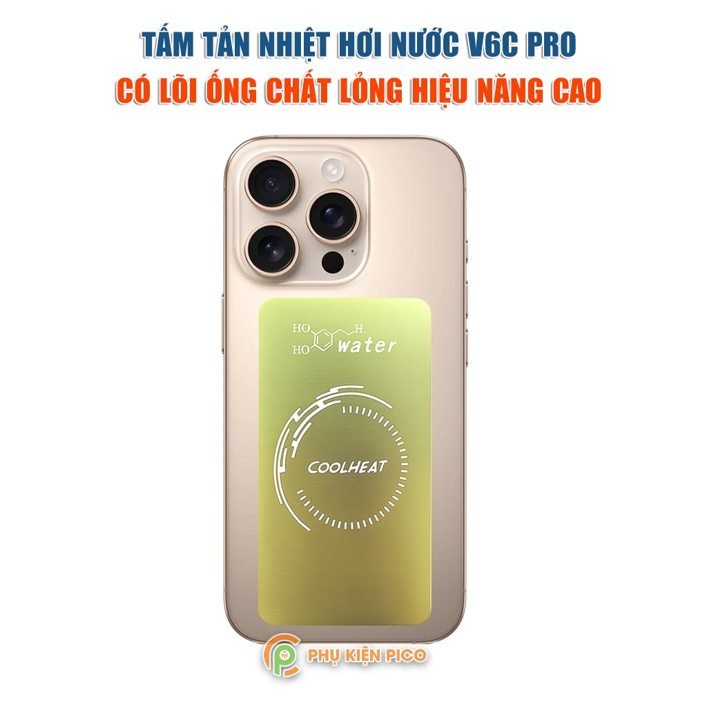 Tấm đồng tản nhiệt từ tính có lõi ống chất lỏng dẫn nhiệt hiệu suất cao V6C Pro dùng cho sò lạnh tản nhiệt