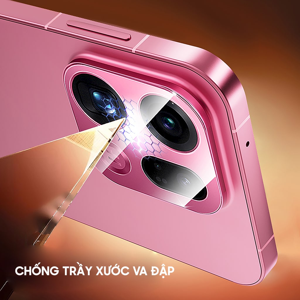 Kính cường lực dán camera Oppo Find X9 thấu kính nổi 3D cao cấp độ cứng 9H trong suốt chống trầy xước va đập
