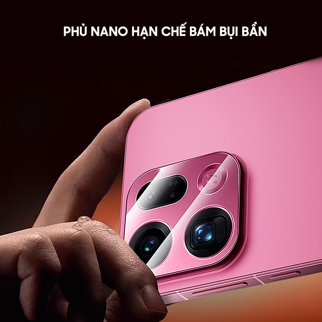 Kính cường lực dán camera Oppo Find X9 thấu kính nổi 3D cao cấp độ cứng 9H trong suốt chống trầy xước va đập