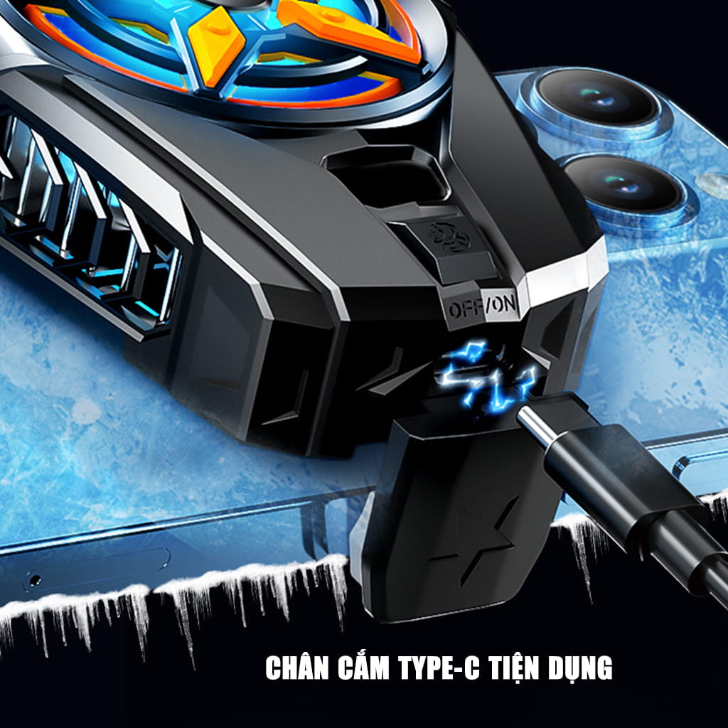 Quạt tản nhiệt điện thoại sò lạnh SL09 giá rẻ giảm nhiệt nhanh hỗ trợ tăng FPS Gaming Liên Quân PUBG FF