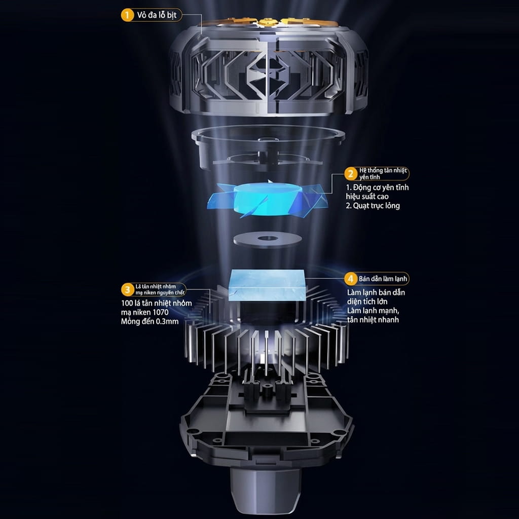 Quạt tản nhiệt điện thoại sò lạnh SL09 giá rẻ giảm nhiệt nhanh hỗ trợ tăng FPS Gaming Liên Quân PUBG FF