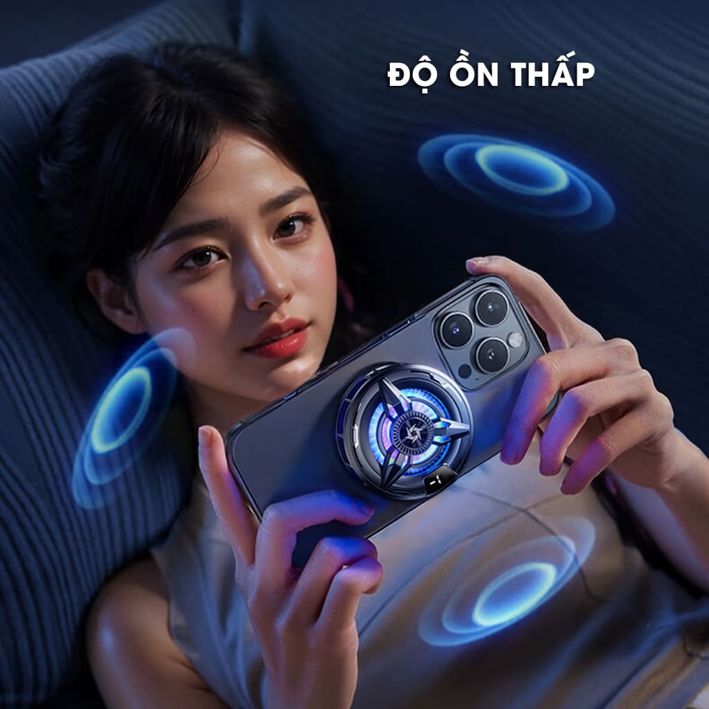 Quạt tản nhiệt điện thoại sò lạnh từ tính SL50 có ngàm kẹp rời hiển thị nhiệt độ giá rẻ giảm nhiệt nhanh hỗ trợ tăng FPS Gaming