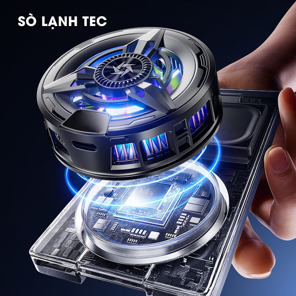 Quạt tản nhiệt điện thoại sò lạnh từ tính SL50 SE có ngàm kẹp rời giá rẻ giảm nhiệt nhanh hỗ trợ tăng FPS Gaming