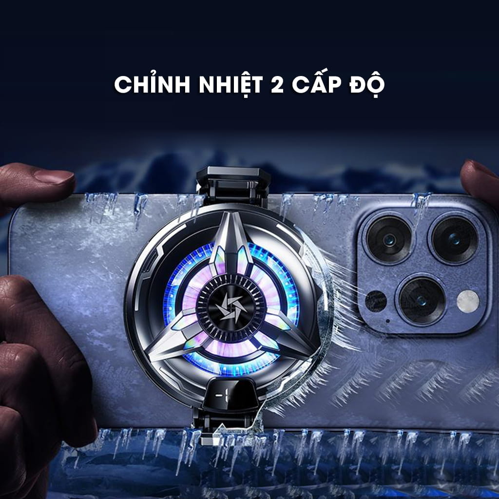 Quạt tản nhiệt điện thoại sò lạnh từ tính SL50 SE có ngàm kẹp rời giá rẻ giảm nhiệt nhanh hỗ trợ tăng FPS Gaming